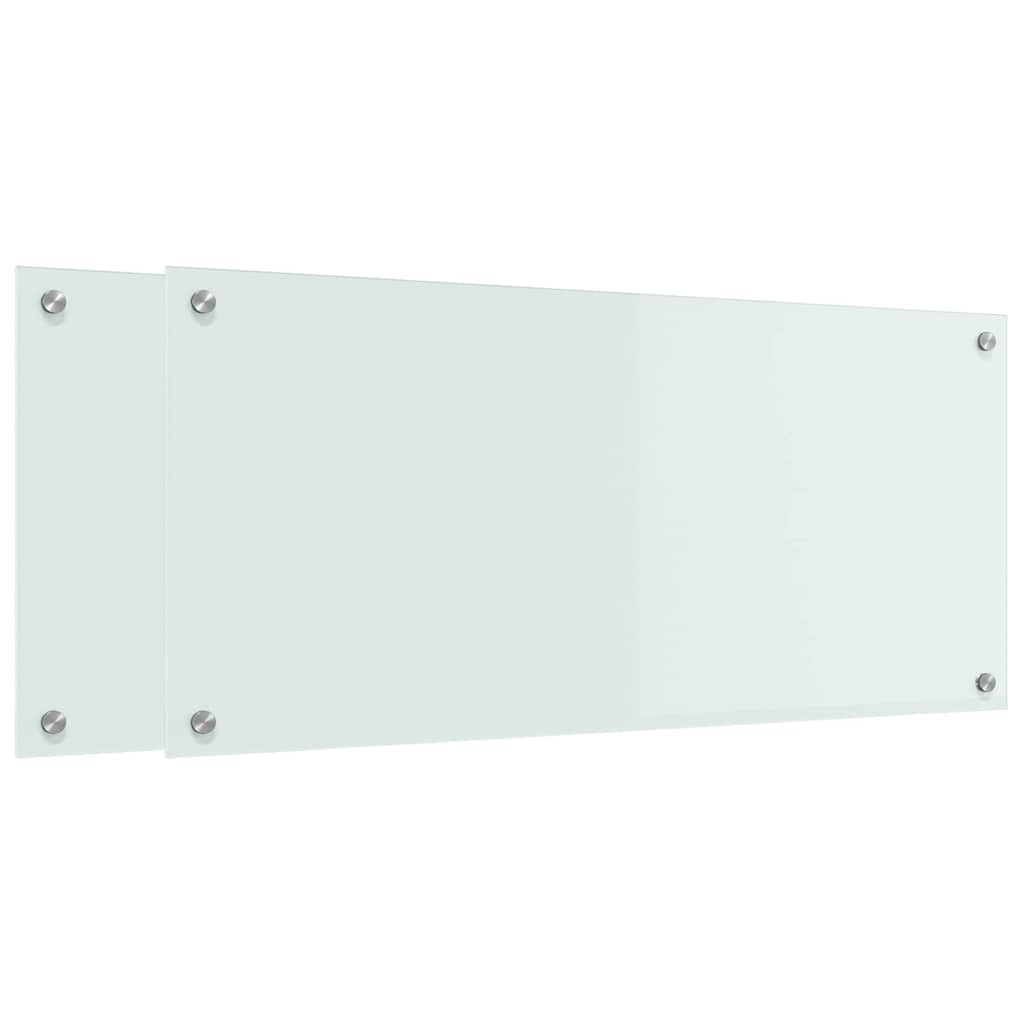 Spate de bucătărie Alb 90 x 40 cm sticlă securizată GartenMobel Dekor