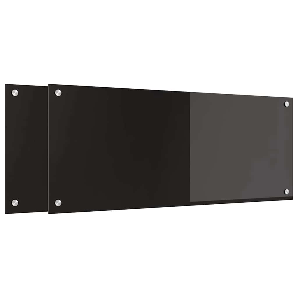 Spate de bucătărie Negru 100 x 40 cm sticlă securizată GartenMobel Dekor
