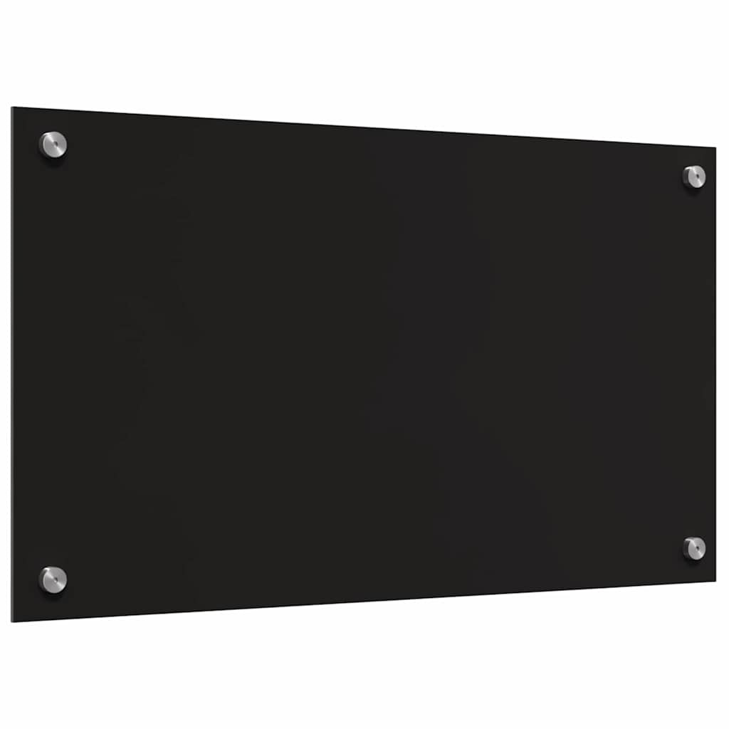 Spate de bucătărie Negru 70 x 40 cm sticlă securizată GartenMobel Dekor