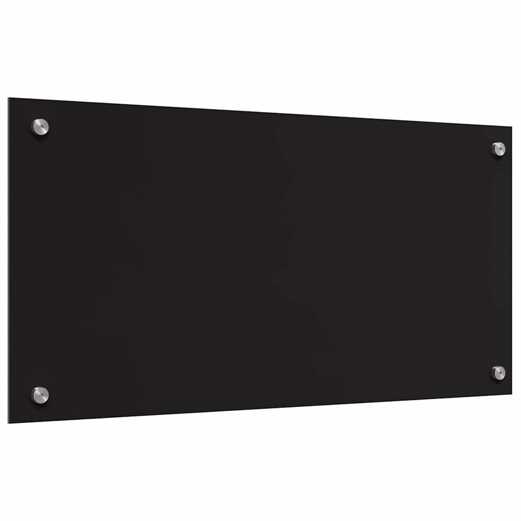 Spate de bucătărie Negru 80 x 40 cm sticlă securizată GartenMobel Dekor