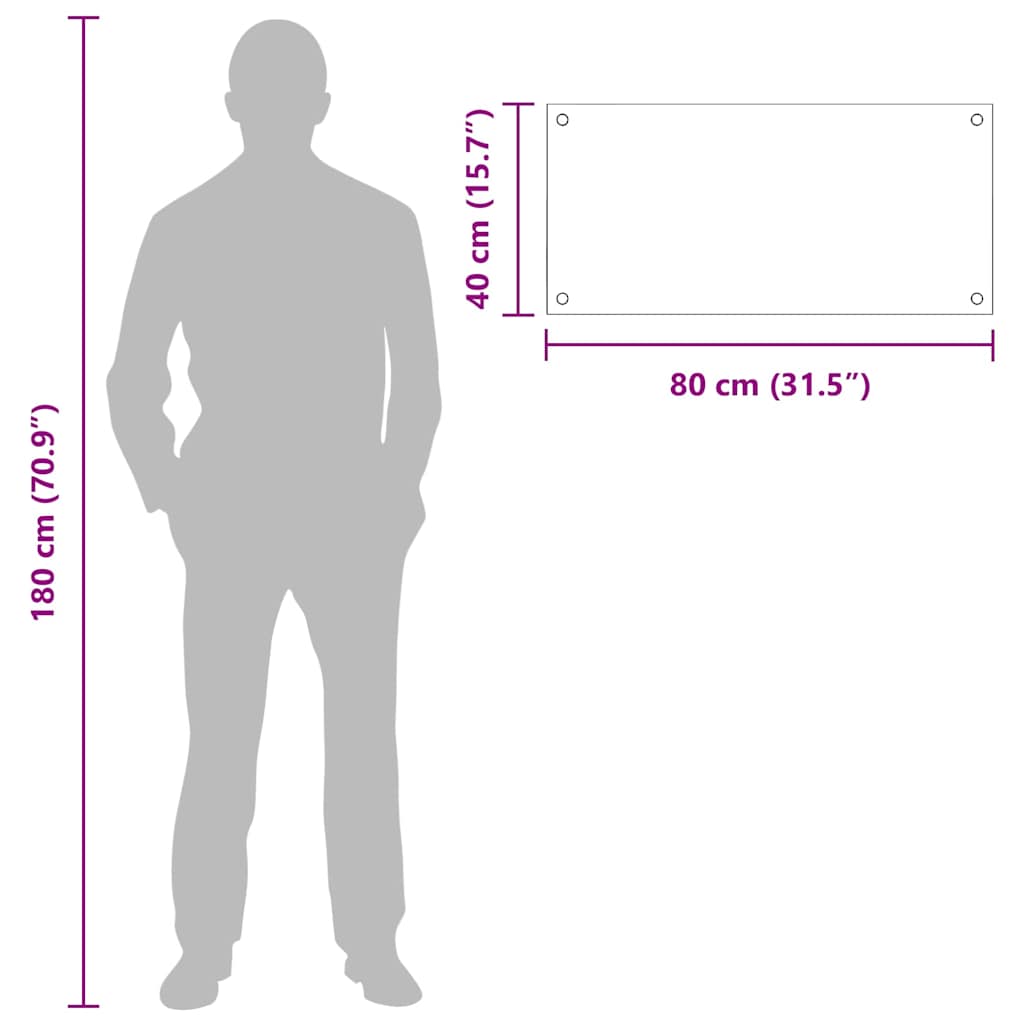 Spate de bucătărie Negru 80 x 40 cm sticlă securizată GartenMobel Dekor