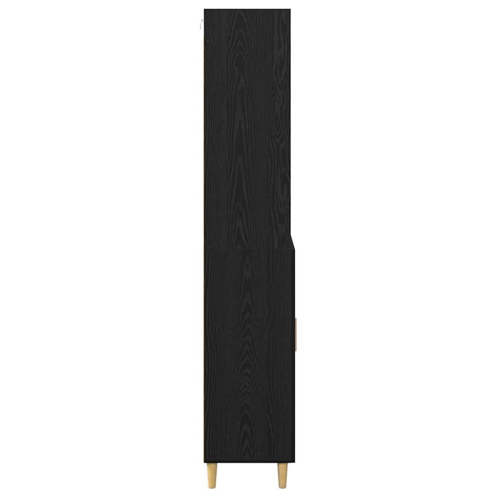 Bufet 2 pcs Stejar Negru 69,5 x 34 x 180 cm Lemn compozit GartenMobel Dekor