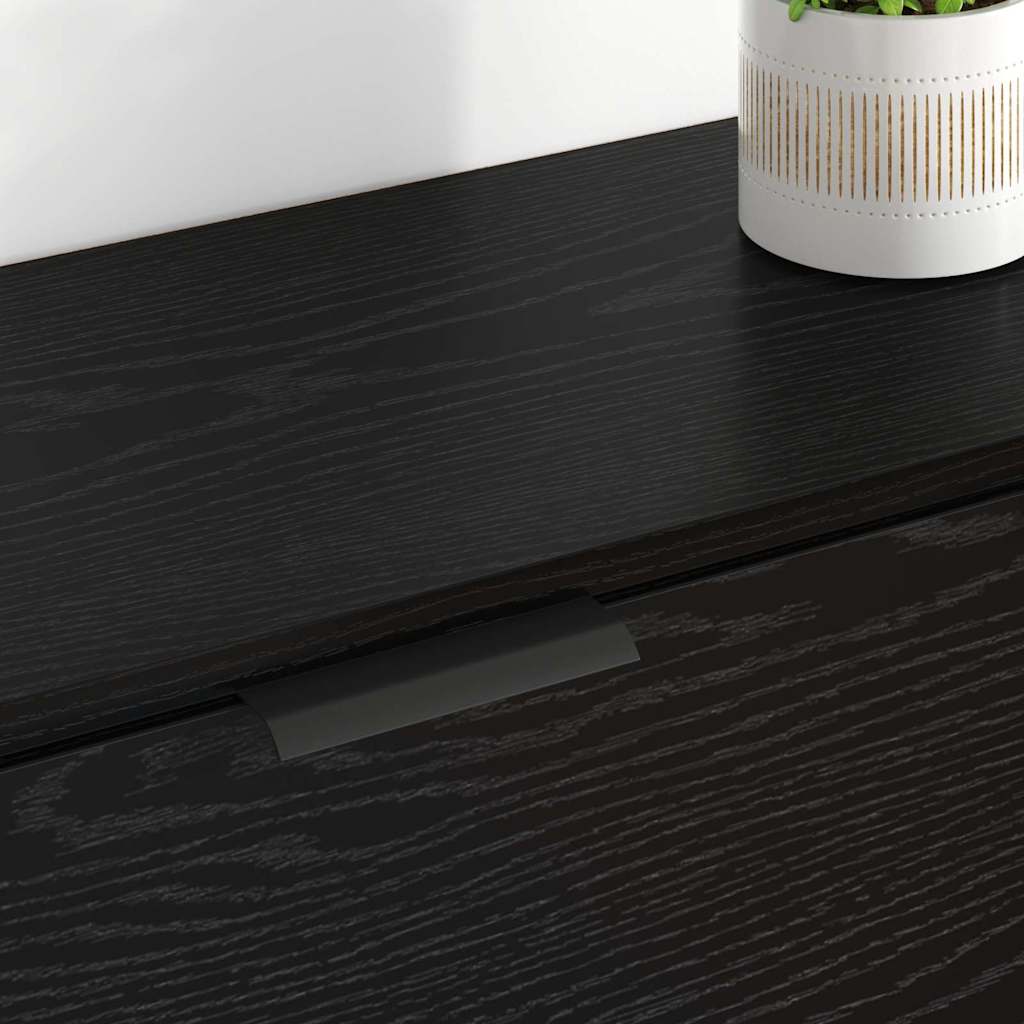 Bufeturi 3 pcs Stejar negru 69,5 x 34 x 180 cm Lemn compozit GartenMobel Dekor