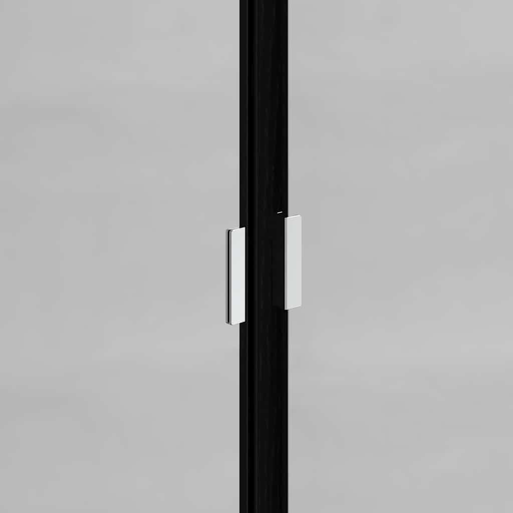 Set dulap baie cu raft cu ușă 2 pcs Stejar Negru Lemn compozit GartenMobel Dekor