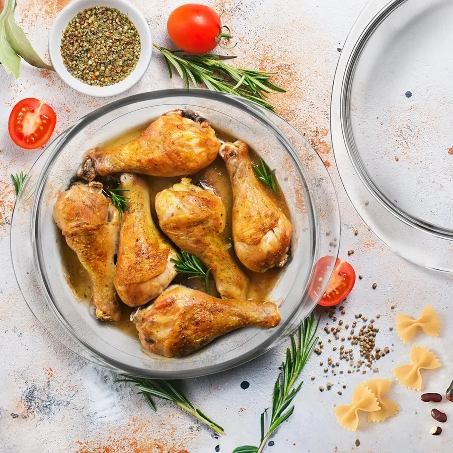 Orion din sticlă cu capac 2în1, 23cm Handy KitchenServ