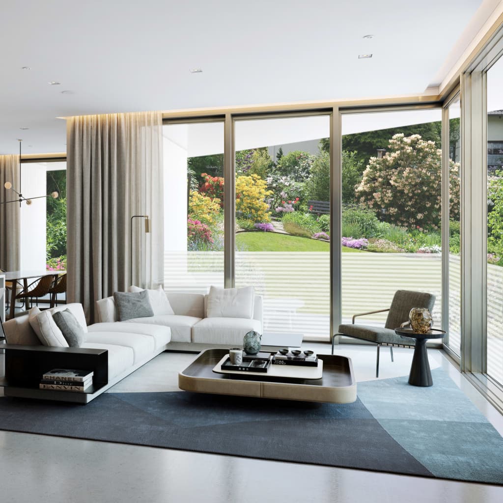 Folie fereastră, design sablat cu dungi, 0,9 x 10 m, PVC GartenMobel Dekor