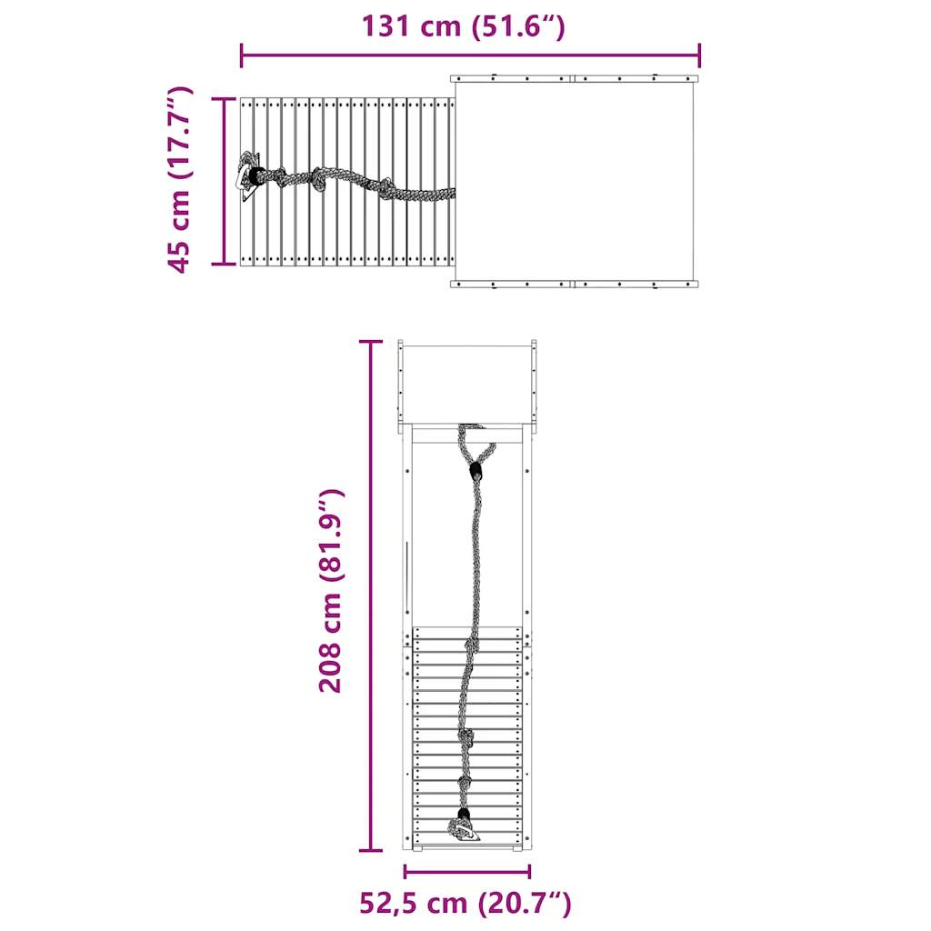 Set de joacă pentru exterior, lemn de pin impregnat GartenMobel Dekor