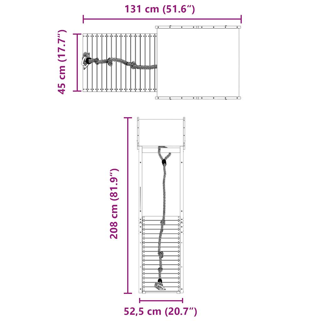 Set de joacă pentru exterior, lemn masiv de douglas GartenMobel Dekor