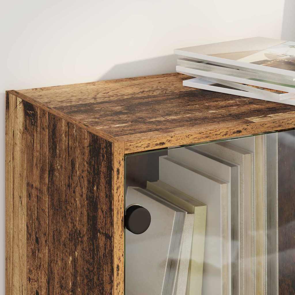 Bufet 2 pcs Lemn Vechi 136 x 37 x 142 cm Lemn compozit GartenMobel Dekor