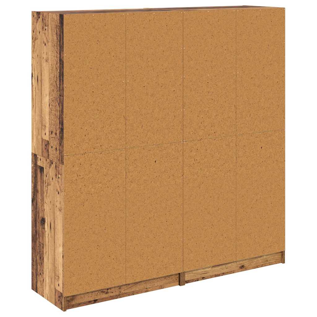 Bufet 2 pcs Lemn Vechi 136 x 37 x 142 cm Lemn compozit GartenMobel Dekor