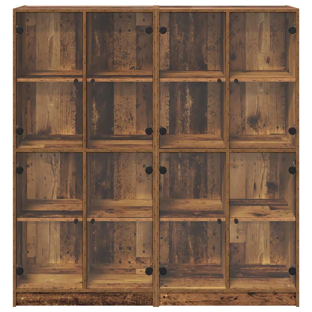 Bufet 2 pcs Lemn Vechi 136 x 37 x 142 cm Lemn compozit GartenMobel Dekor