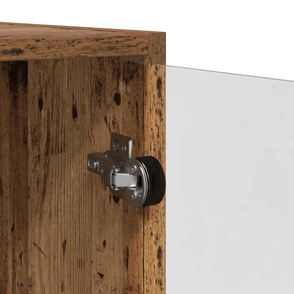 Bufet 2 pcs Lemn Vechi 136 x 37 x 142 cm Lemn compozit GartenMobel Dekor