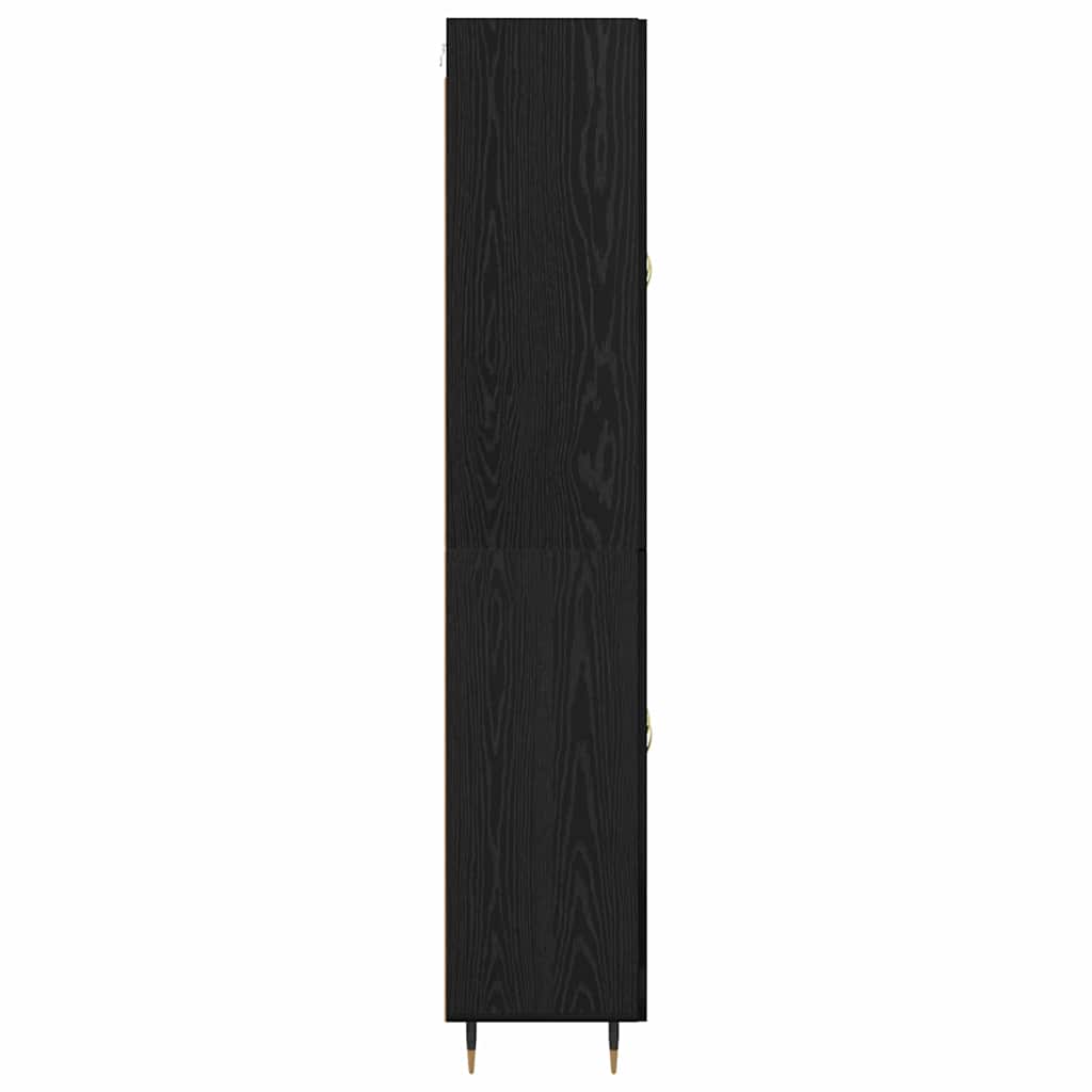 Bufet Stejar Negru 69,5 x 34 x 180 cm Lemn compozit GartenMobel Dekor