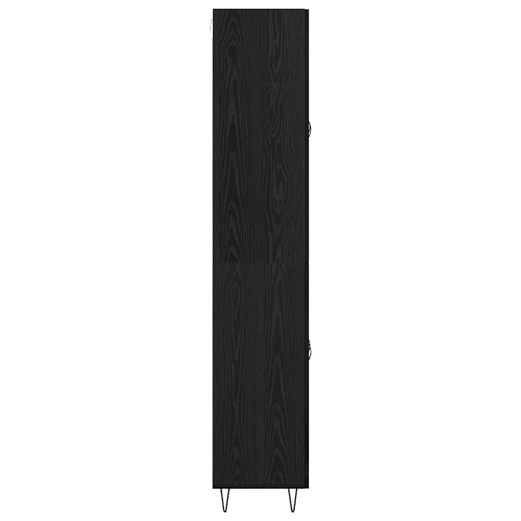 Bufet Stejar Negru 69,5 x 34 x 180 cm Lemn compozit GartenMobel Dekor