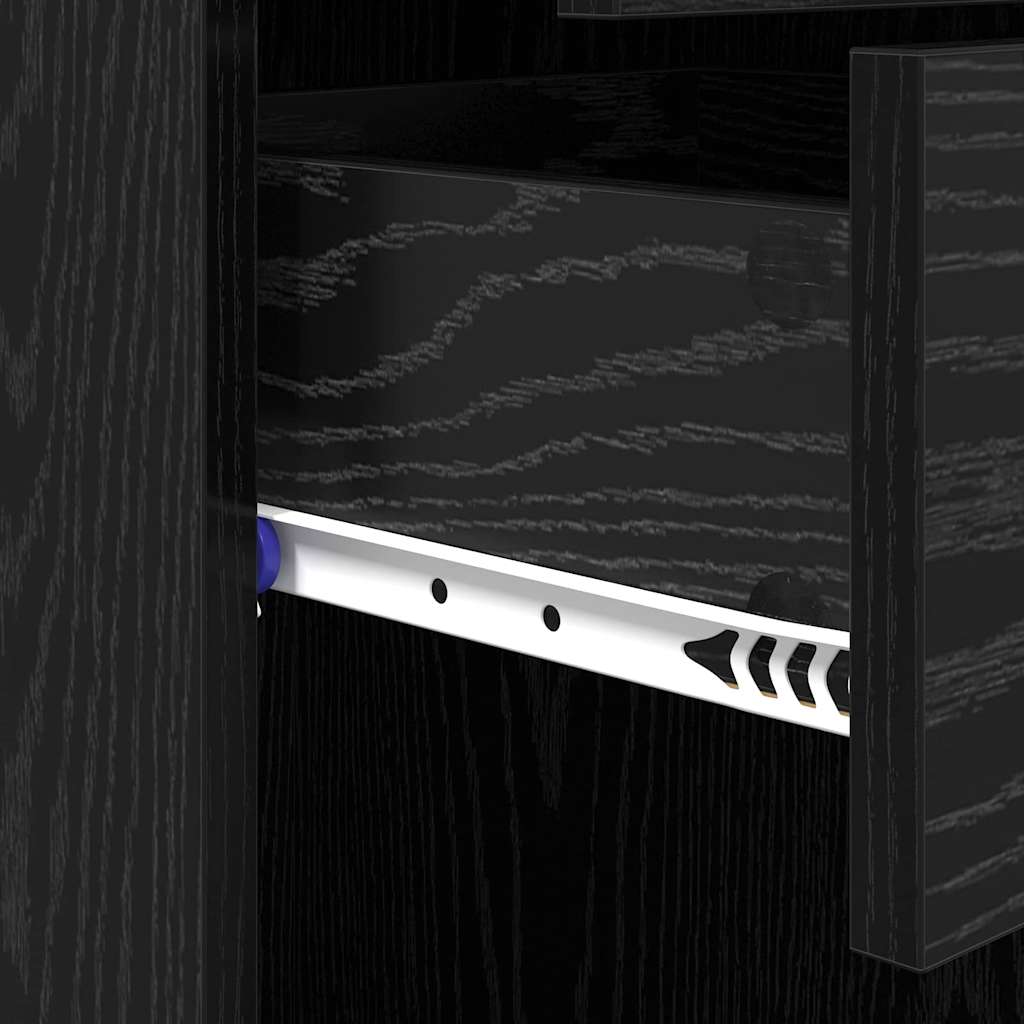 Bufet cu sertar Stejar Negru 50 x 42,5 x 185 cm Lemn compozit GartenMobel Dekor