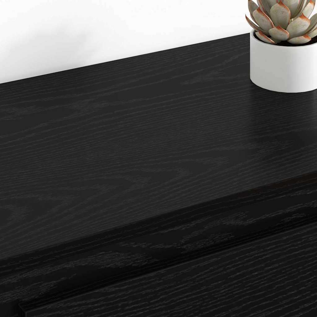 Bufeturi 2 pcs Stejar Negru 70 x 35,5 x 67,5 cm Lemn compozit GartenMobel Dekor