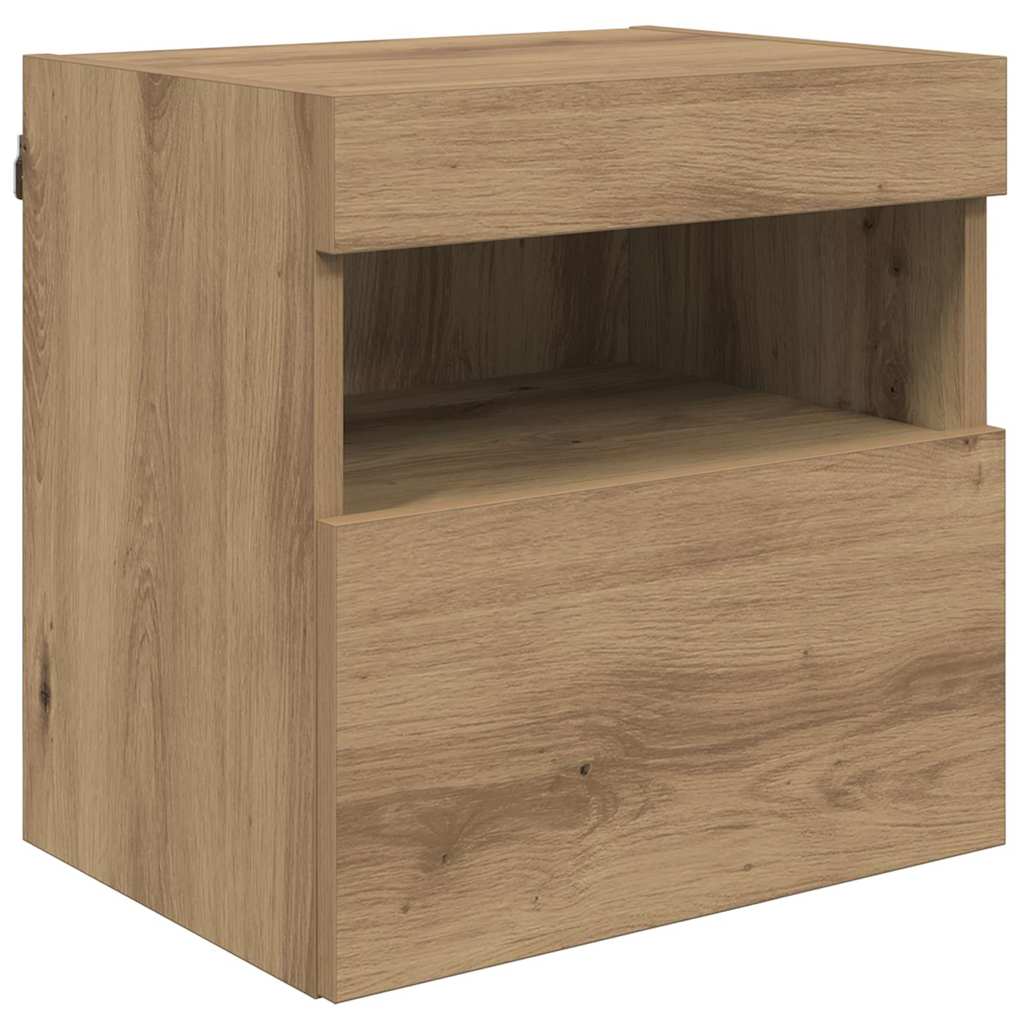 Unități TV de perete cu LED 5 pcs Stejar Artizanal GartenMobel Dekor