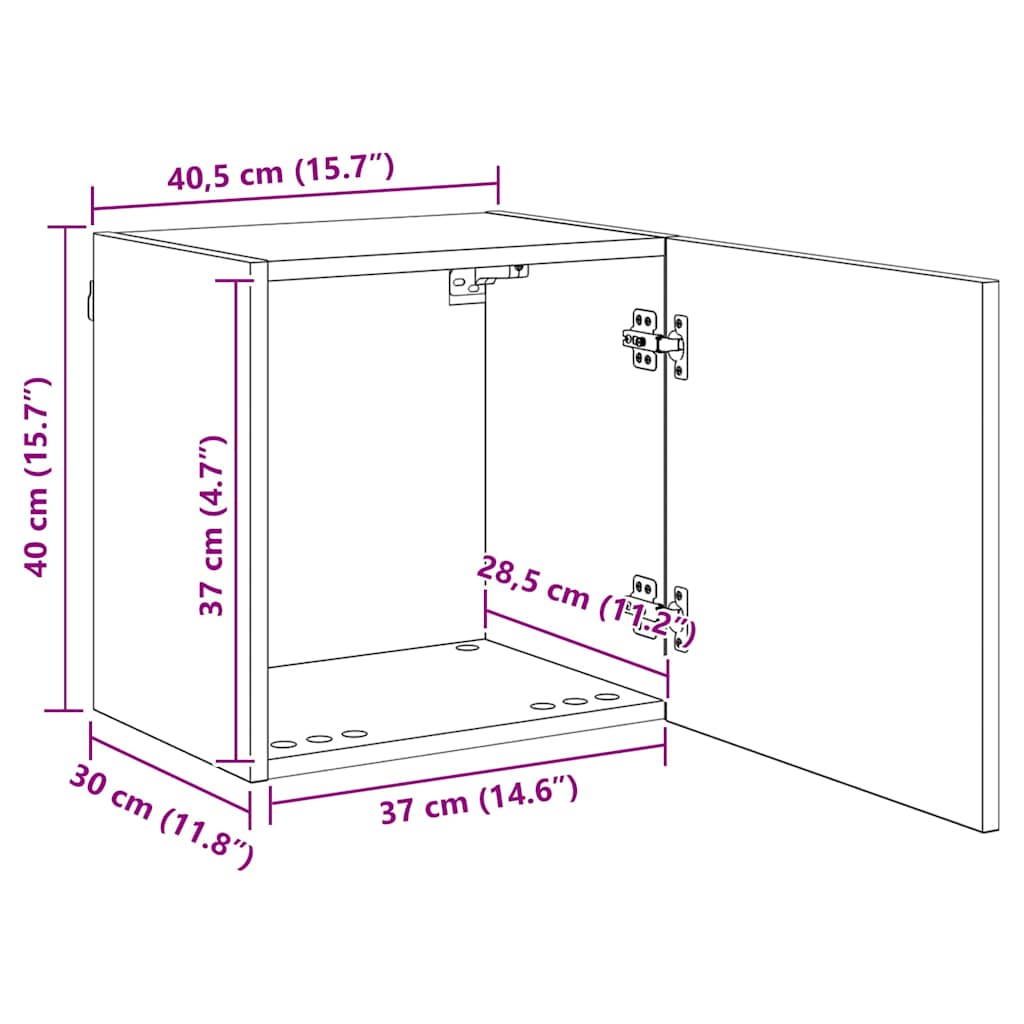 Unități pentru Pereți de TV 4 pcs Stejar Negru Lemn compozit GartenMobel Dekor