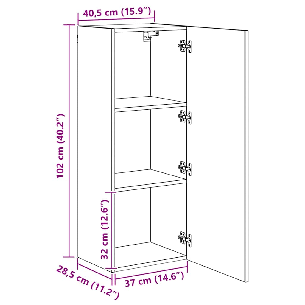 Unități pentru Pereți de TV 4 pcs Stejar Negru Lemn compozit GartenMobel Dekor