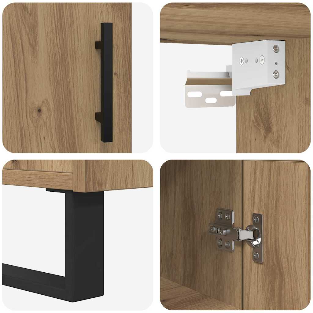 Bufet Stejar Artizanal 34,5 x 34 x 180 cm Lemn compozit GartenMobel Dekor