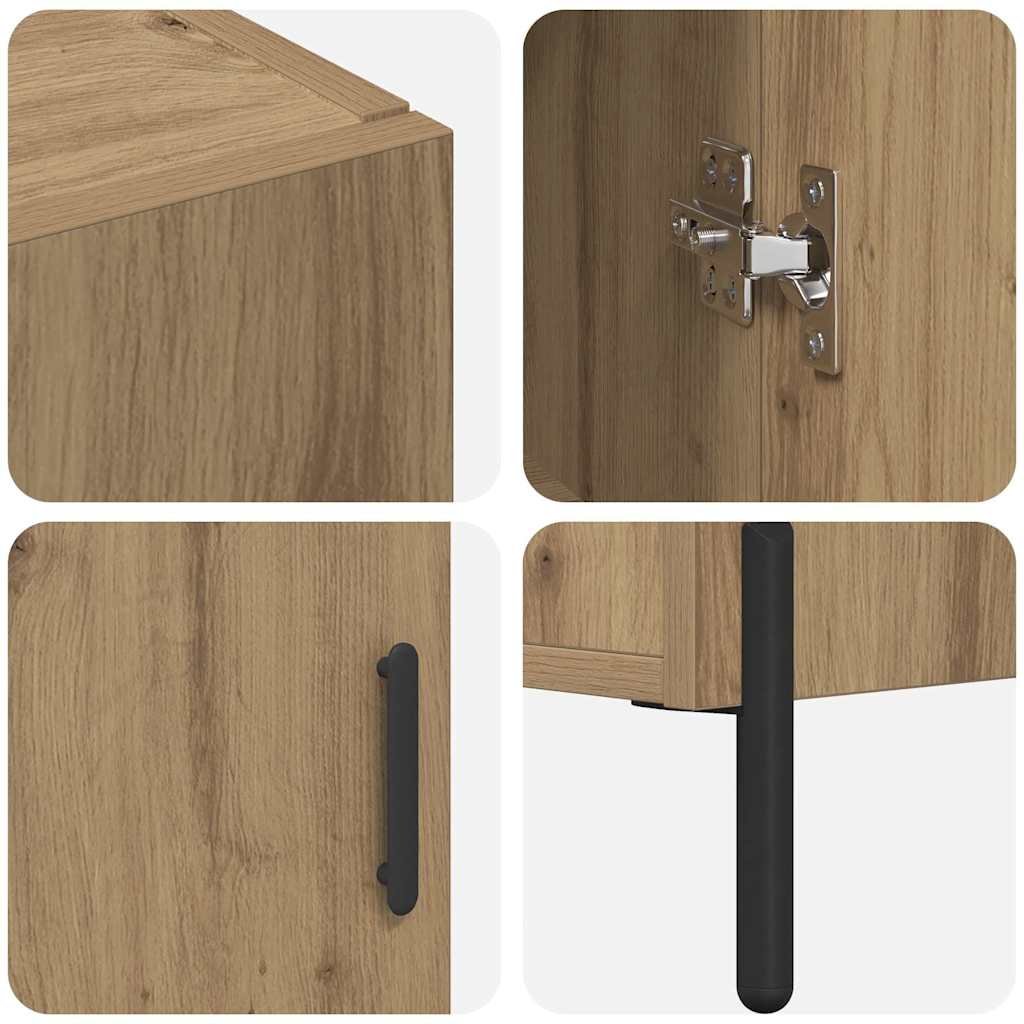 Bufet Stejar Artizanal 69,5 x 34 x 180 cm Lemn compozit GartenMobel Dekor