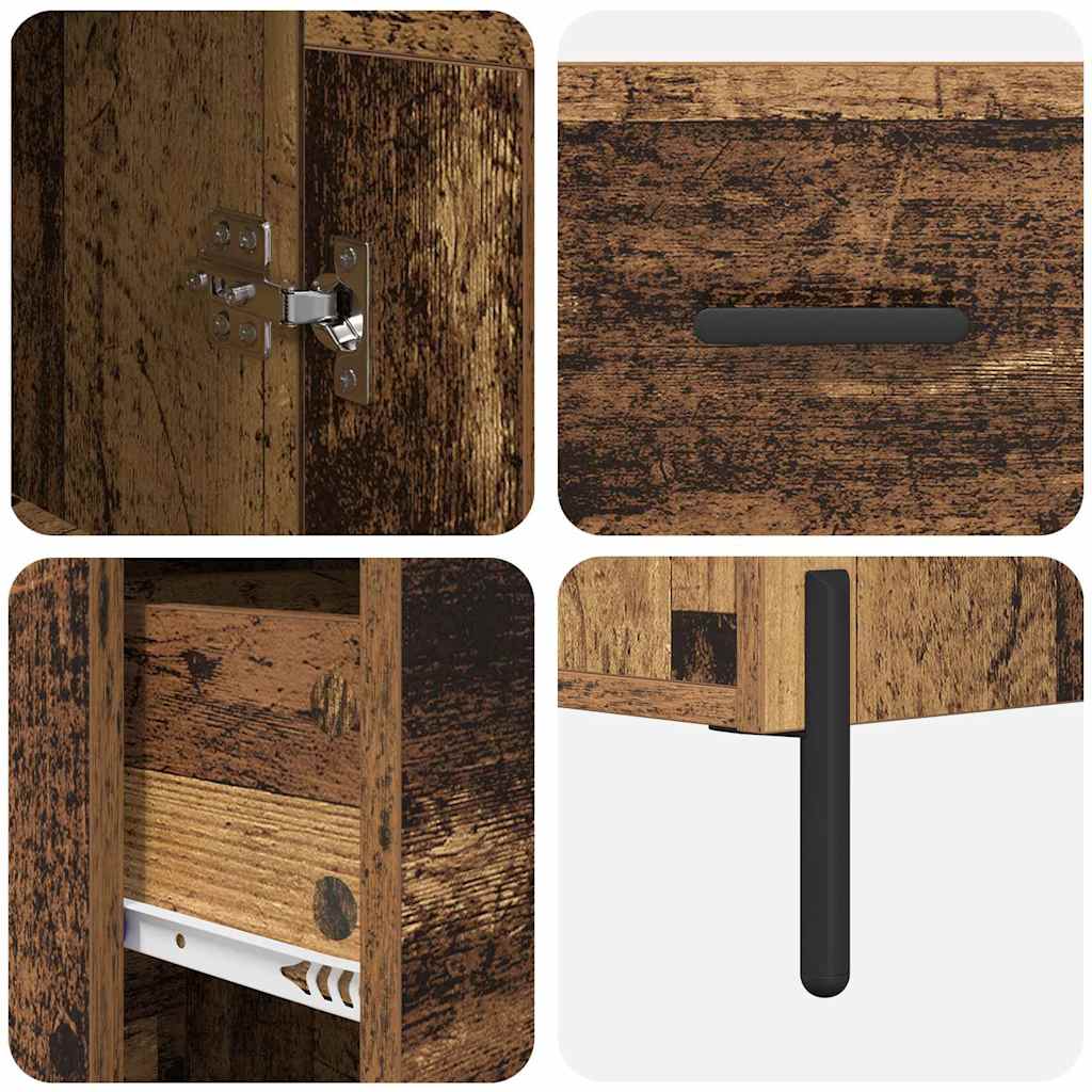 Bufet cu sertar Lemn Vechi 34,5 x 34 x 180 cm Lemn compozit GartenMobel Dekor