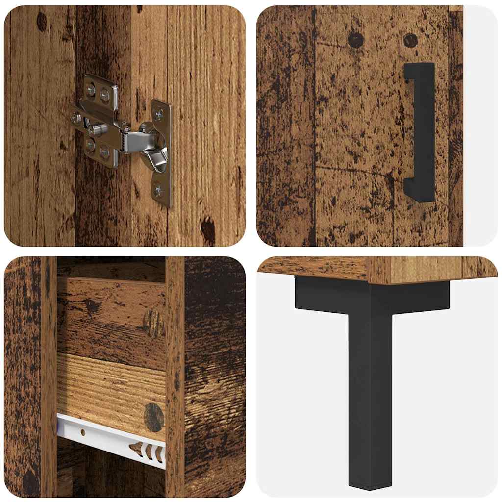 Bufet cu sertar Lemn Vechi 34,5 x 34 x 180 cm Lemn compozit GartenMobel Dekor