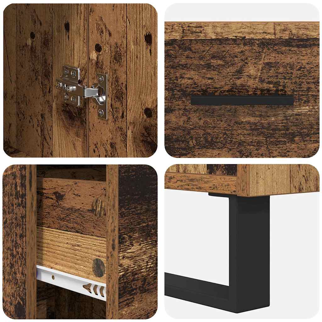 Bufet cu sertar Lemn Vechi 34,5 x 34 x 180 cm Lemn compozit GartenMobel Dekor