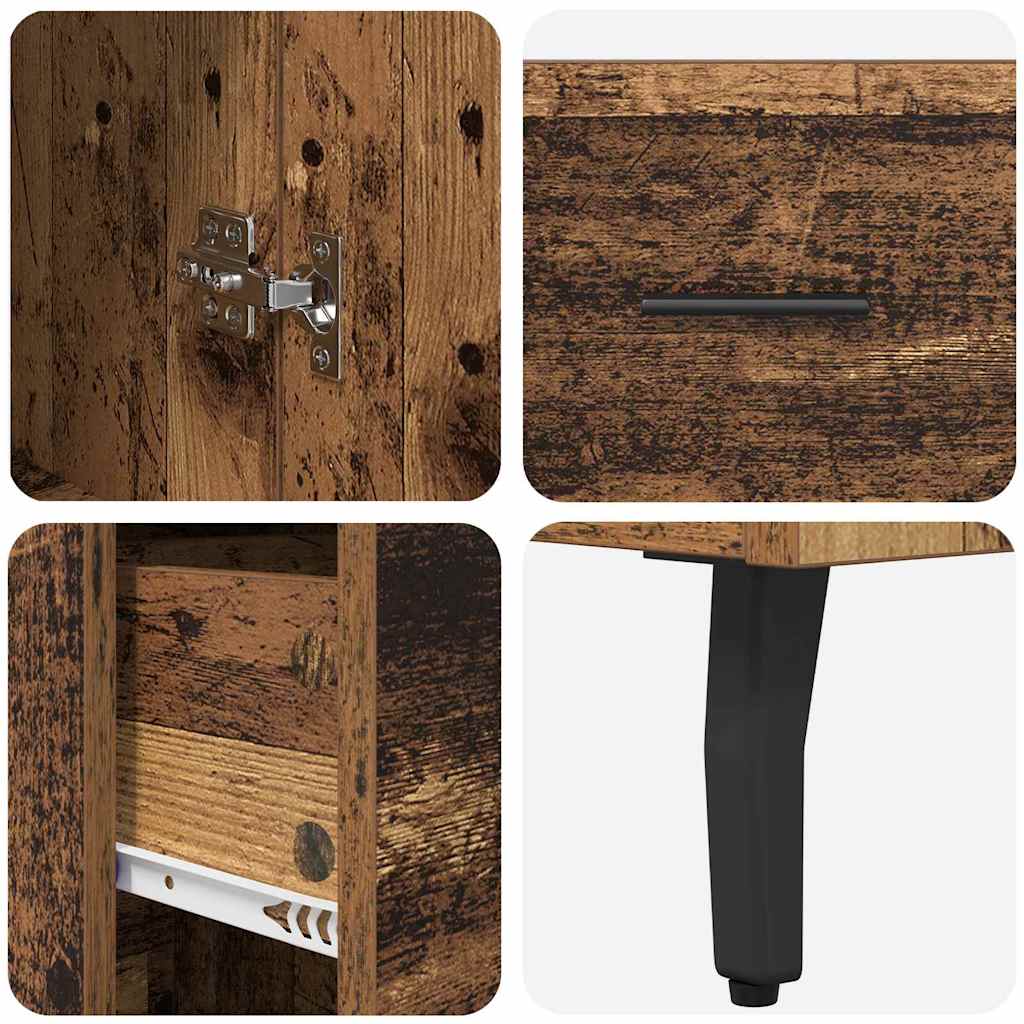 Bufet cu sertar Lemn Vechi 34,5 x 34 x 180 cm Lemn compozit GartenMobel Dekor