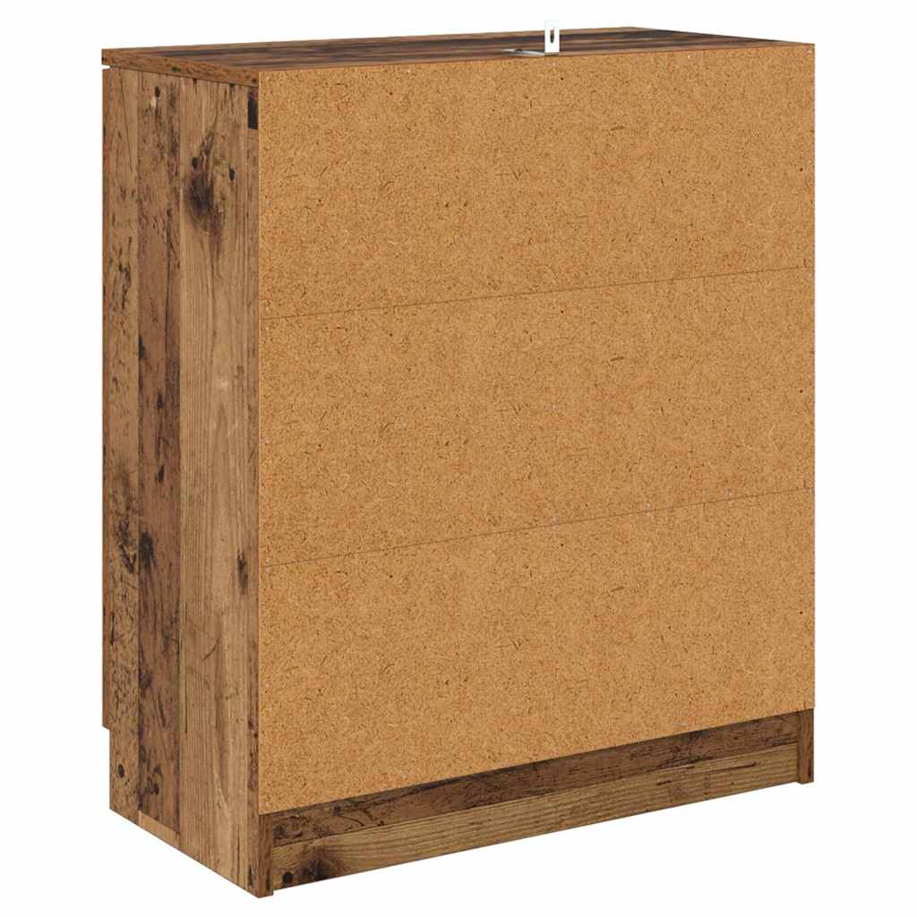 Bufeturi 2 pcs Lemn Vechi 60 x 30 x 70 cm Lemn compozit GartenMobel Dekor