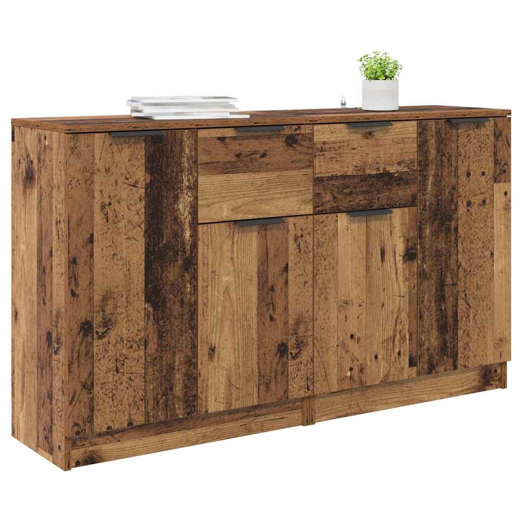 Bufeturi 2 pcs Lemn Vechi 60 x 30 x 70 cm Lemn compozit GartenMobel Dekor