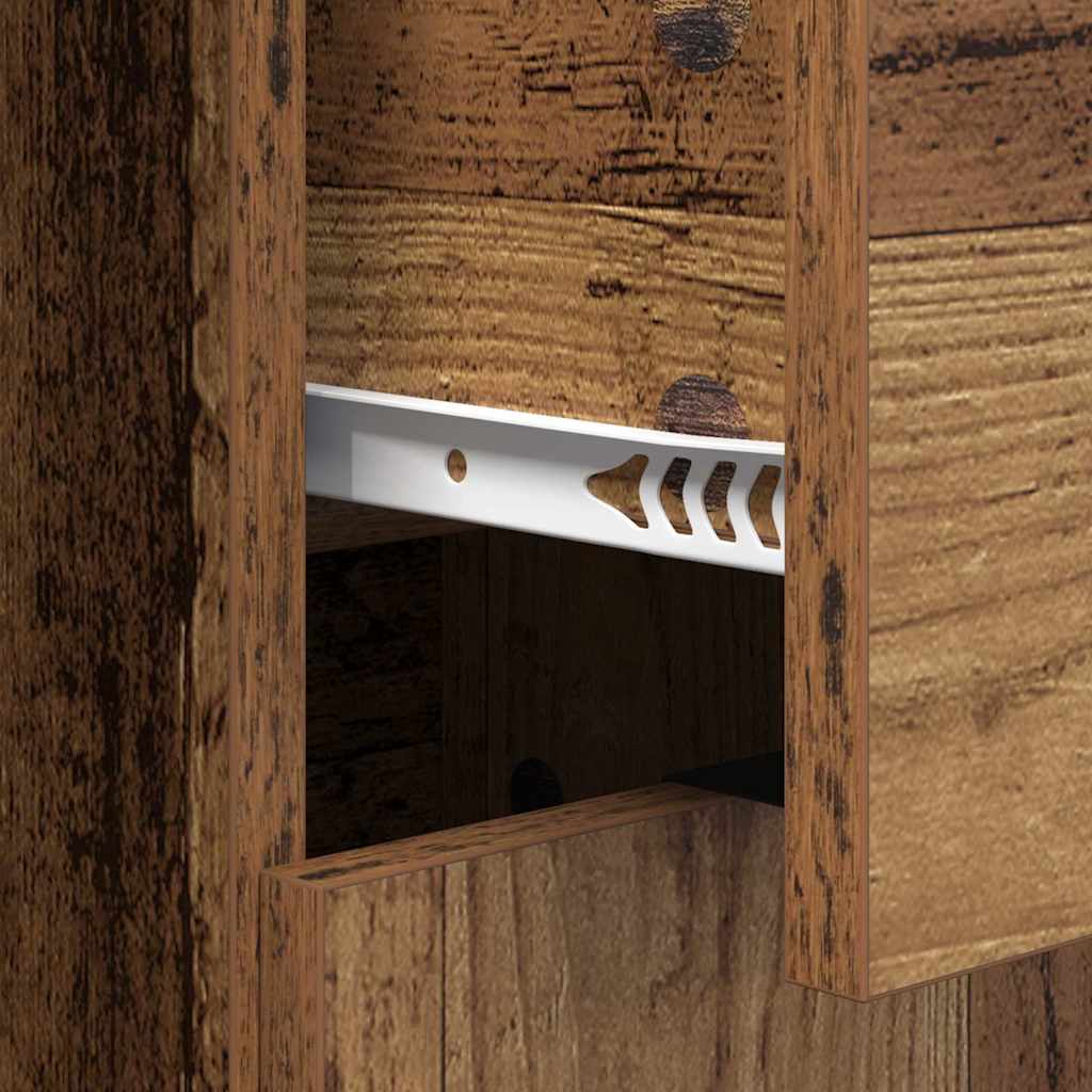 Bufeturi 2 pcs Lemn Vechi 60 x 30 x 70 cm Lemn compozit GartenMobel Dekor