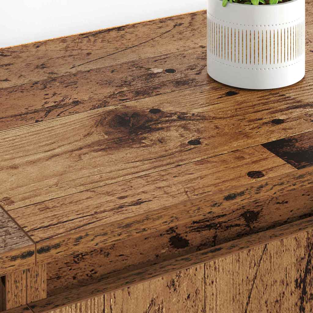 Bufeturi 2 pcs Lemn Vechi 60 x 35 x 70 cm Lemn compozit GartenMobel Dekor