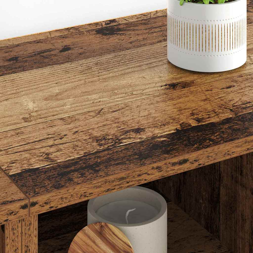 Bufeturi 2 pcs Lemn Vechi 60 x 35 x 70 cm Lemn compozit GartenMobel Dekor