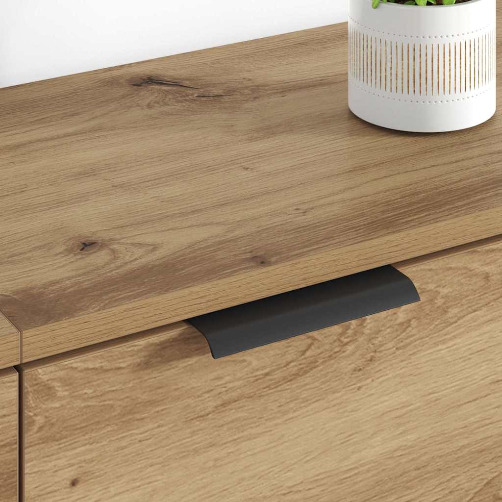 Bufeturi 2 pcs Stejar Artizanal 60 x 30 x 70 cm Lemn compozit GartenMobel Dekor