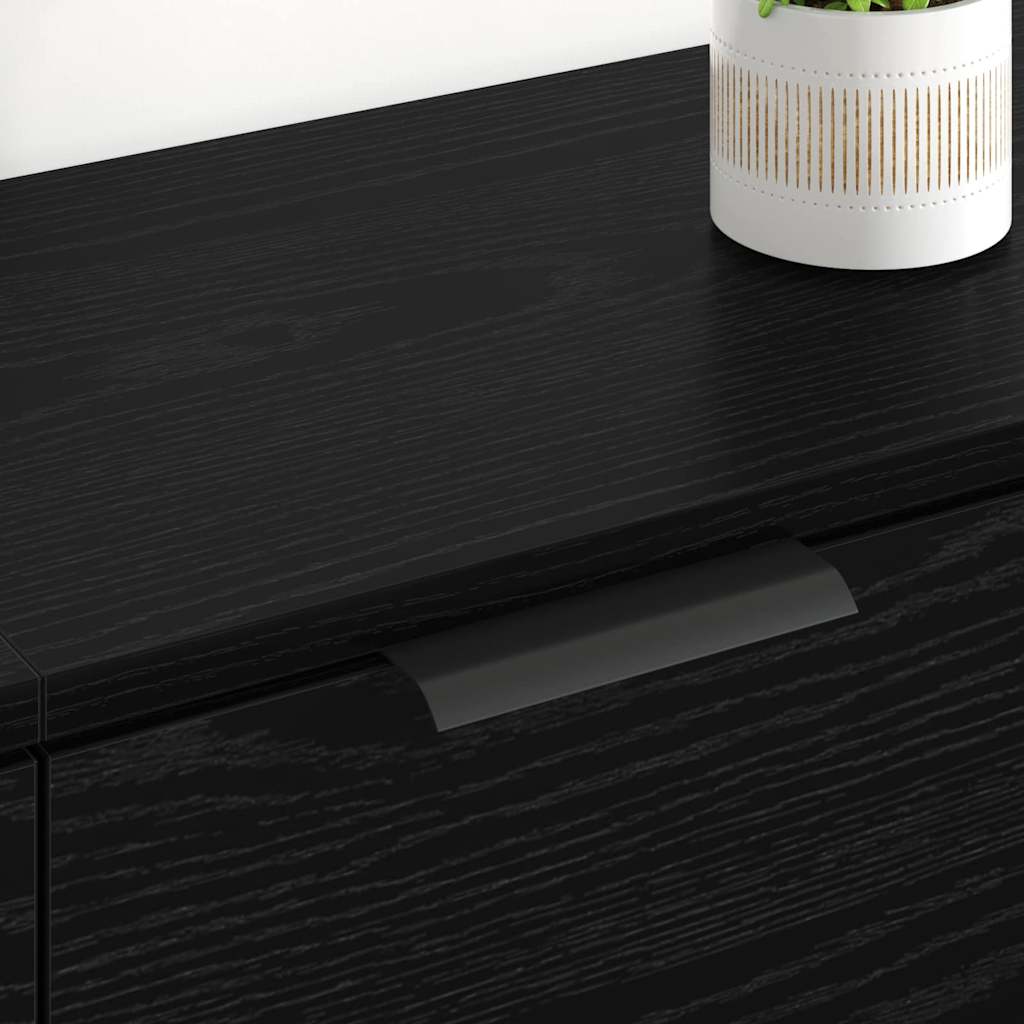 Bufeturi 2 pcs Stejar Negru 60 x 30 x 70 cm Lemn compozit GartenMobel Dekor