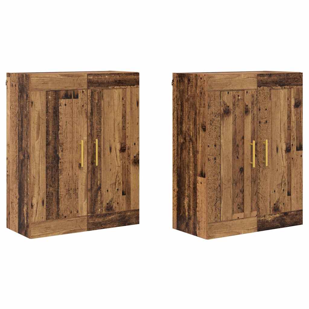 Uși pentru dulapuri montate pe perete 2 pcs Lemn Vechi GartenMobel Dekor