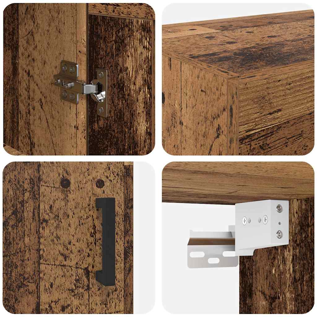 Uși pentru dulapuri montate pe perete 2 pcs Lemn Vechi GartenMobel Dekor