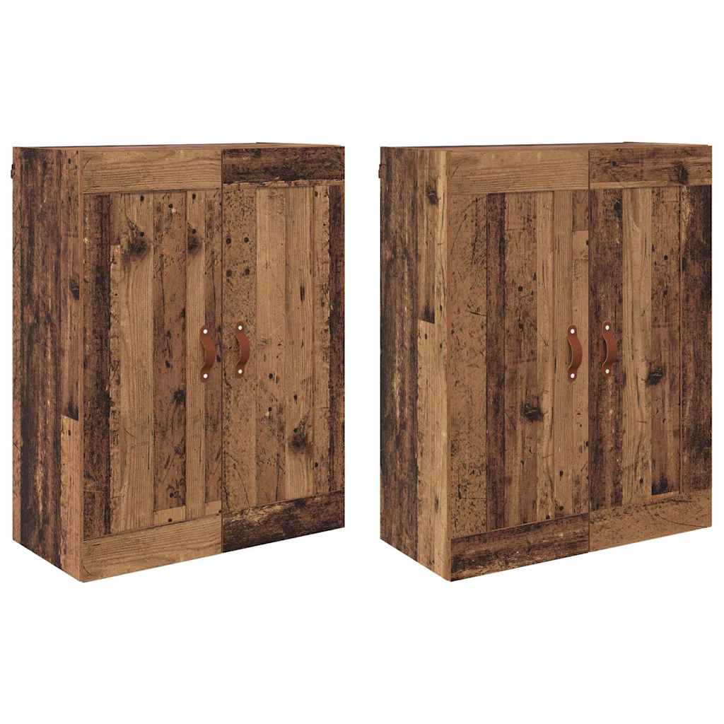 Uși pentru dulapuri montate pe perete 2 pcs Lemn Vechi GartenMobel Dekor