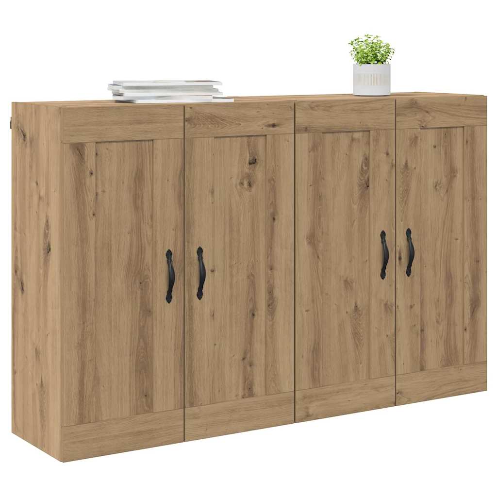 Uși pentru dulapuri montate pe perete 2 pcs Stejar Artizanal GartenMobel Dekor