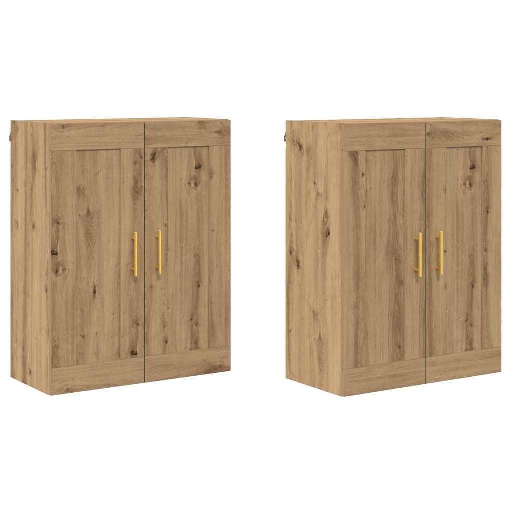 Uși pentru dulapuri montate pe perete 2 pcs Stejar Artizanal GartenMobel Dekor