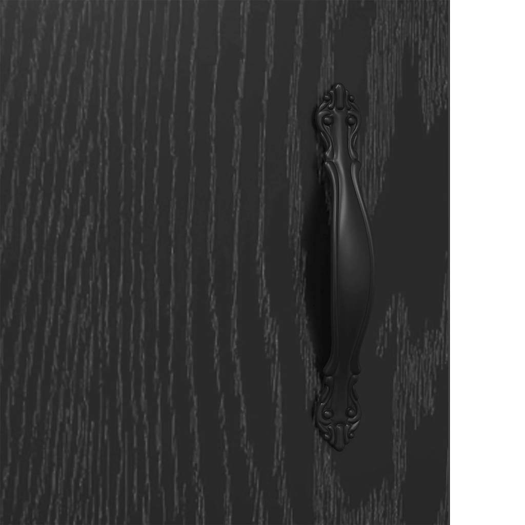 Uși pentru dulapuri montate pe perete 2 pcs Stejar Negru GartenMobel Dekor