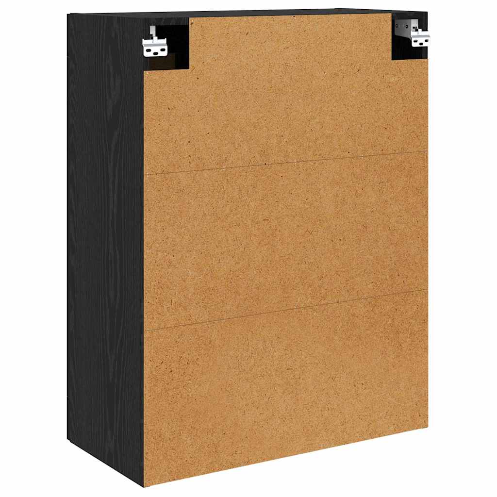 Uși pentru dulapuri montate pe perete 2 pcs Stejar Negru GartenMobel Dekor