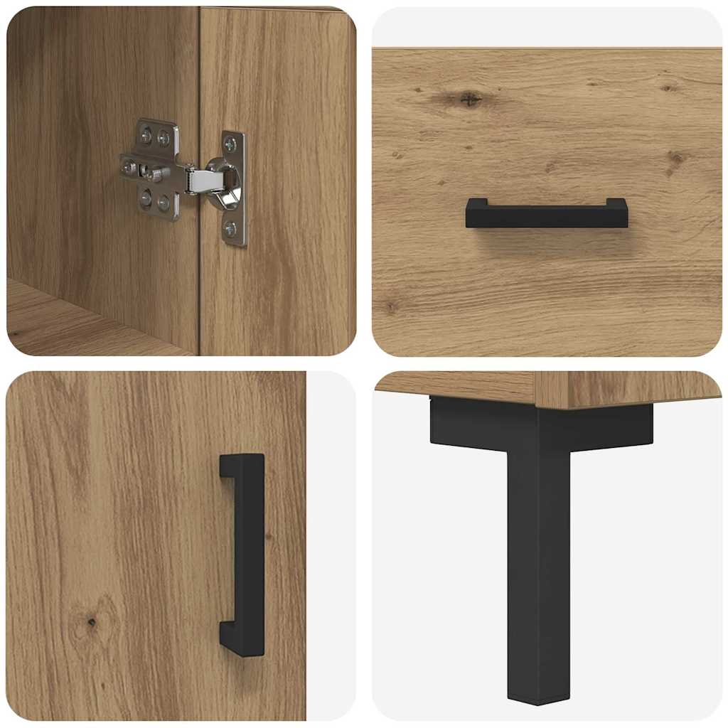 Bufet Stejar Artizanal 34,5 x 34 x 180 cm Lemn compozit GartenMobel Dekor