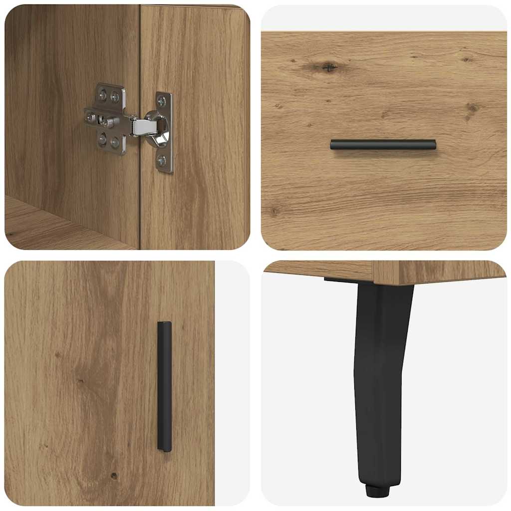 Bufet Stejar Artizanal 34,5 x 34 x 180 cm Lemn compozit GartenMobel Dekor