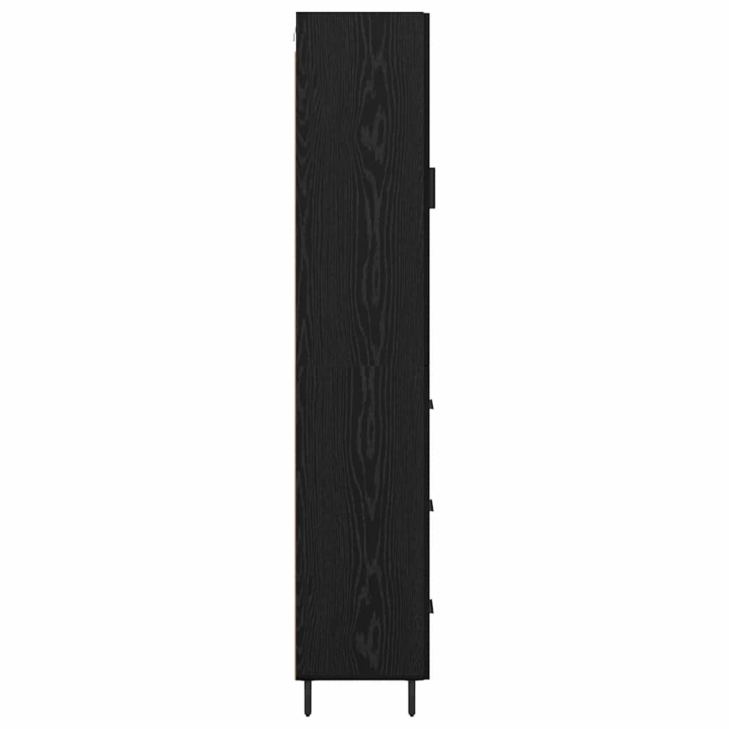 Bufet cu sertar Stejar Negru 34,5 x 34 x 180 cm Lemn compozit GartenMobel Dekor