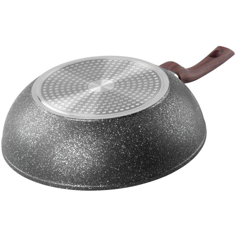 Tigaie tip Wok cu maner de lemn, 28 cm, Magic Home GartenVIP DiyLine