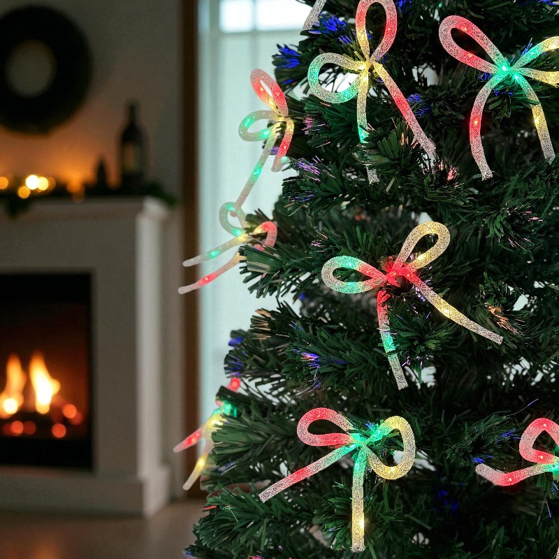 Brad artificial craciun, fibra optica multicolor, 36 funde, stea in varf, inaltime 180 cm MultiMark GlobalProd