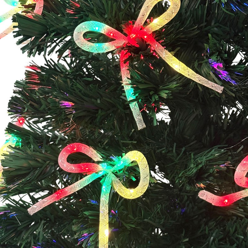 Brad artificial craciun, fibra optica multicolor, 36 funde, stea in varf, inaltime 180 cm MultiMark GlobalProd