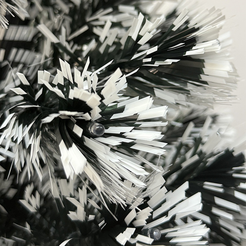 Brad artificial de craciun, iluminat led si fibra optica, varf steluta, 210 cm MultiMark GlobalProd